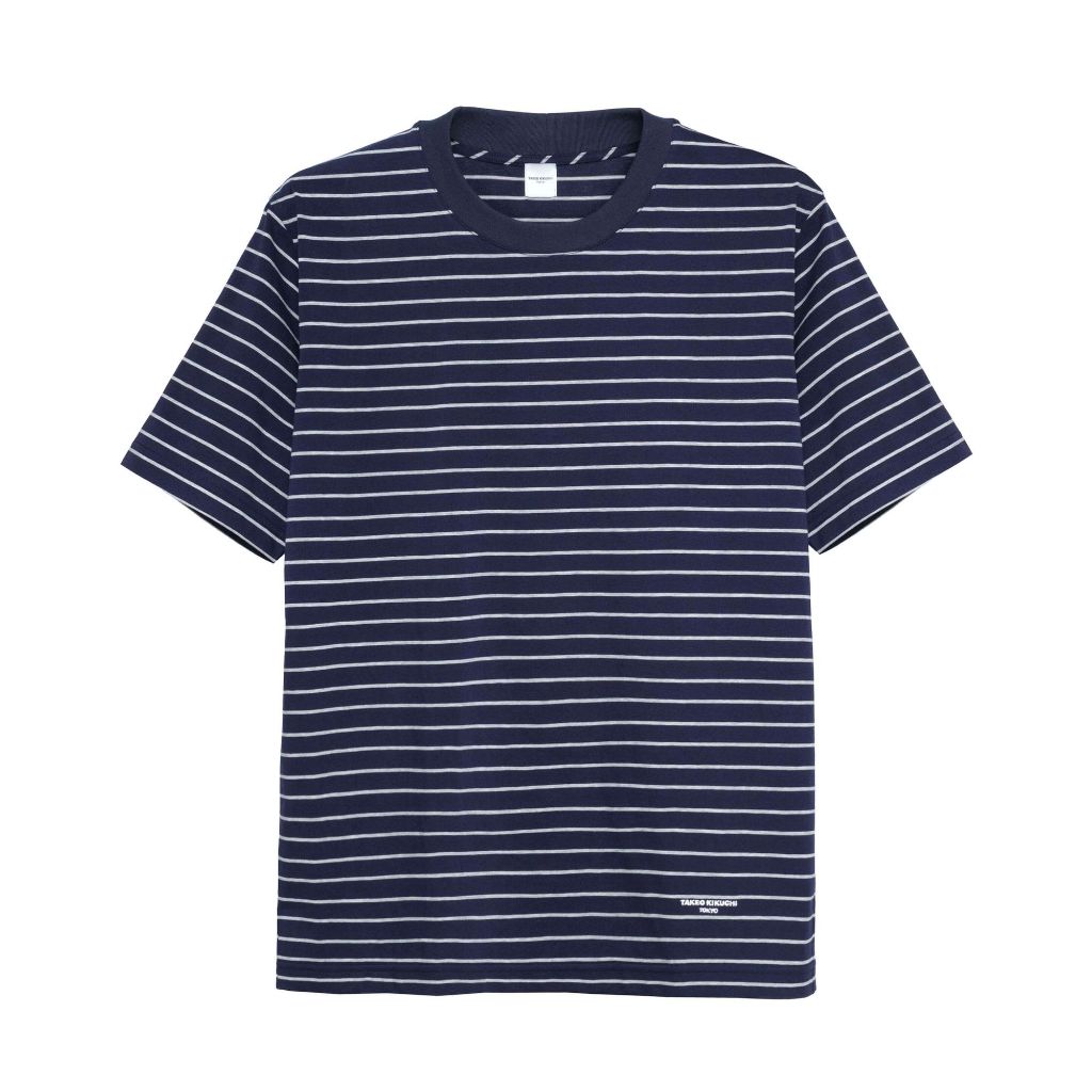 TAKEO KIKUCHI เสื้อยืด THIN BORDER STRIPES COTTON T-SHIRT