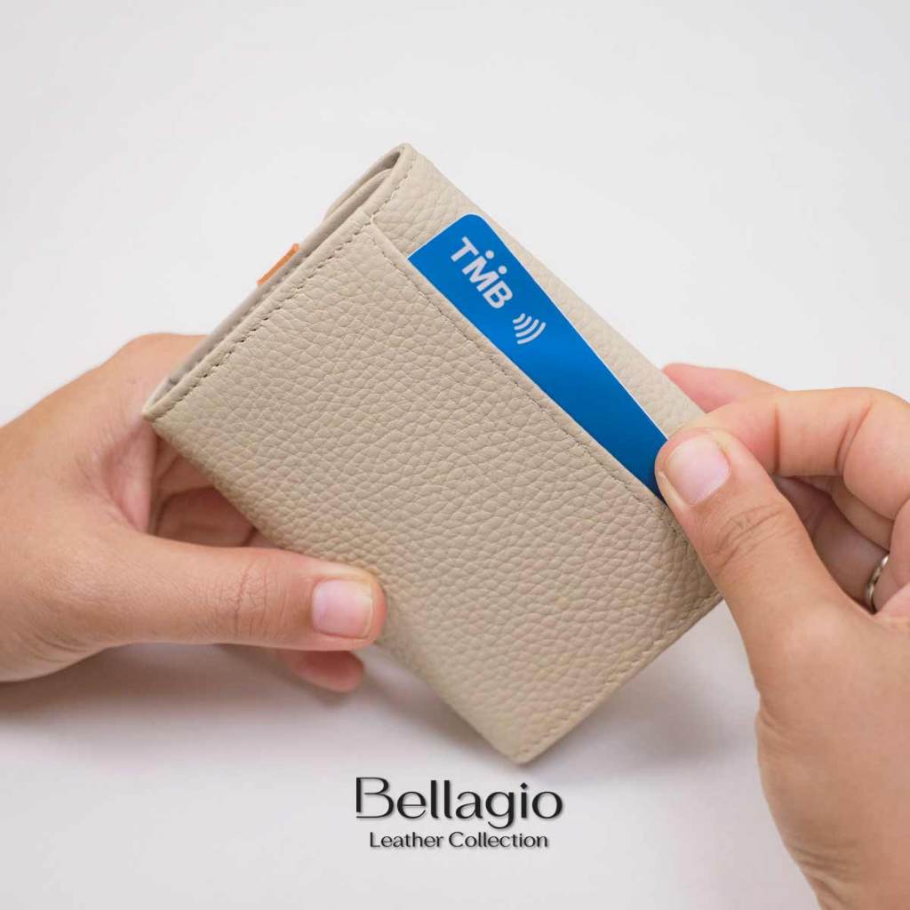 Bellagio รุ่น Chloe Wallet กระเป๋าสตางค์/เก็บบัตร หนังวัวแท้พรีเมียม (กระดุมแม่เหล็ก)
