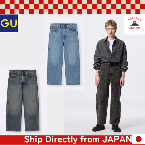 GU Men's Baggy Jeans [ส่งตรงจากประเทศญี่ปุ่น ของแท้ 100%]