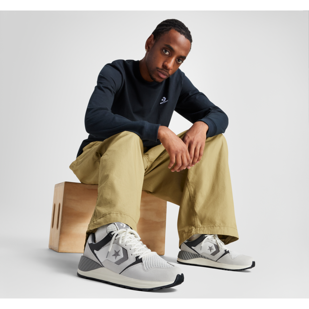 CONVERSE รองเท้า CONVERSE WAVE TRAINER SEASONAL COLOR OX WHITE/GREY ผู้ชาย A12837CM_S5WTGY