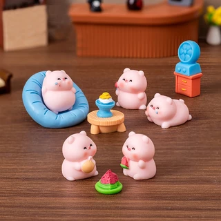 โมเดล - น้องหมู มีให้เลือก 3 Set สำหรับตกแต้งบ้าน สวนถาด อื่นๆ