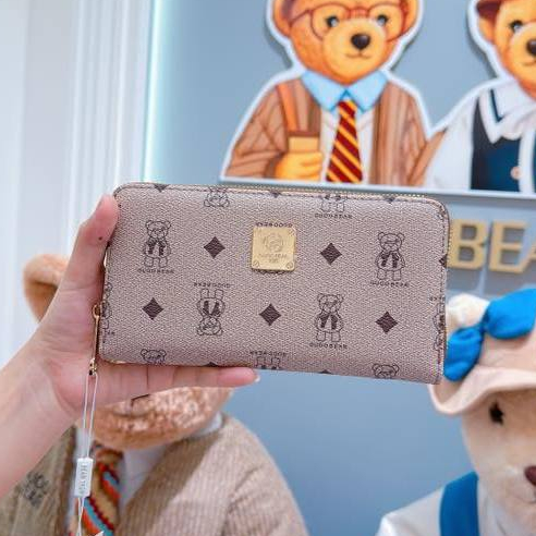 ใหม่ล่าสุด กระเป๋าสตางค์ใบยาวแบบซิปรอบ ขนาด7.8นิ้ว ลายหมีGUOOBEARมีสายคล้องมือ ของแท้ GO-2048 - รูปที่ 6