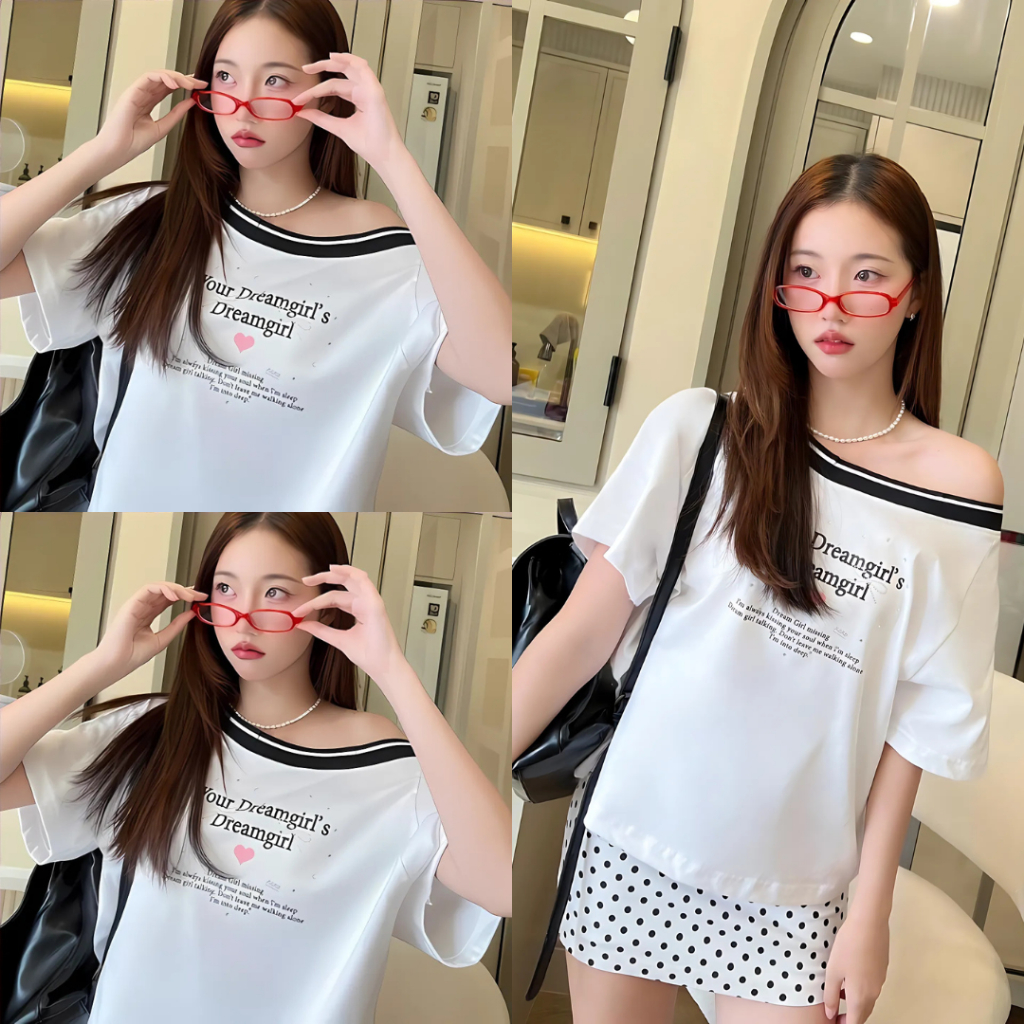 Off-shoulder Oversize เสื้อโอเวอร์ไซส์เปิดไหล่ สตรีทแฟชั่นตัวจี๊ด! ไม่มีไม่ได้แล้ว