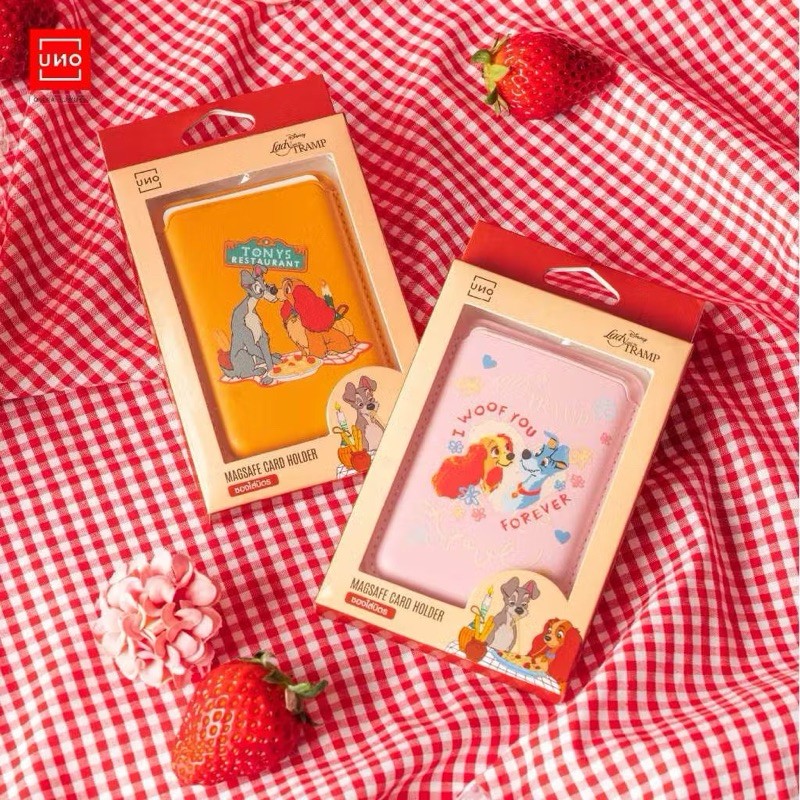 ใหม่/พร้อมส่ง ที่ใส่บัตรแม่เหล็กติดโทรศัพท์ Lady and the Tramp ลิขสิทธิ์ของแท้