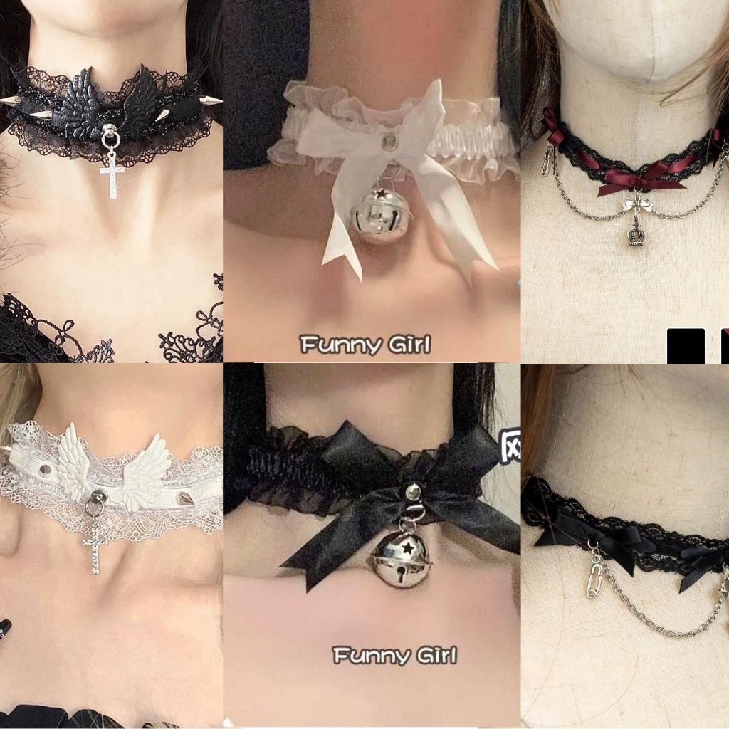 🔥พร้อมส่งด่วนกรุงเทพ🔥สร้อยคอโชกเกอร์แฟชั่น สร้อยคอน่ารัก สร้อยคอแฟชั่น สร้อยโกธิค