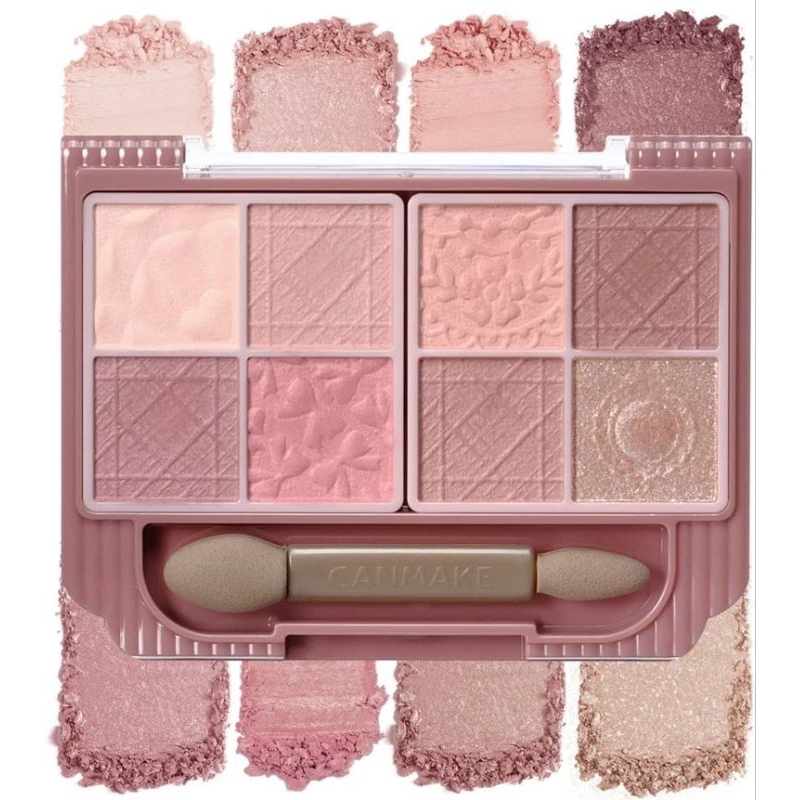 ของใหม่ Canmake petit palette eyes(matte type) m03 แคนเมคพาเลทอายแชโดว์เนื้อแมตต์ สี m03