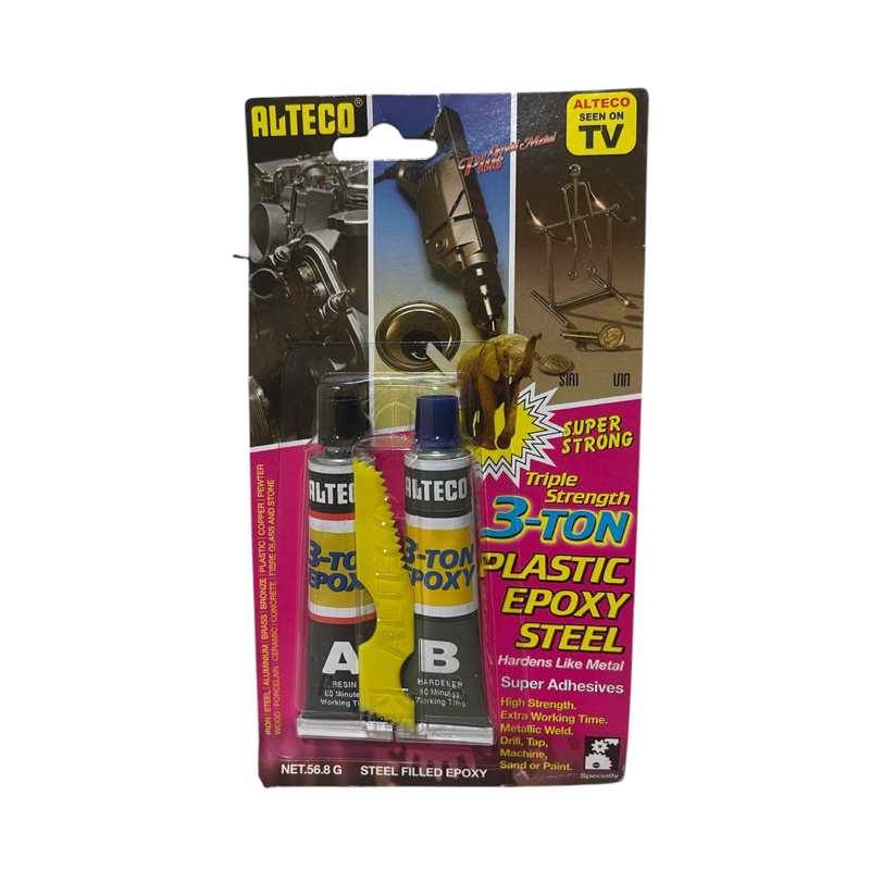 กาวEPOXY3-TONดำแห้งเป็นกาวอีพ็อกซี่ซิเมนต์เหล็กคุณภาพพิเศษชนิดแห้งเร็วติดได้สารพัดประโยชน์