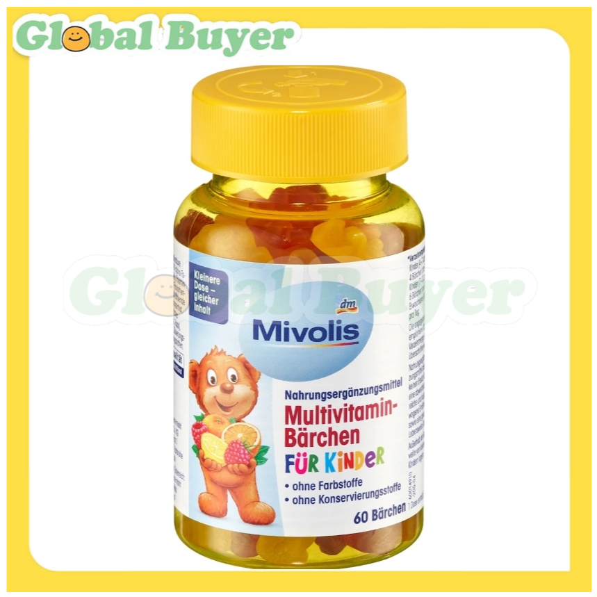 Mivolis Multivitamin Bears for kids Fruit Gummies 60 Pcs