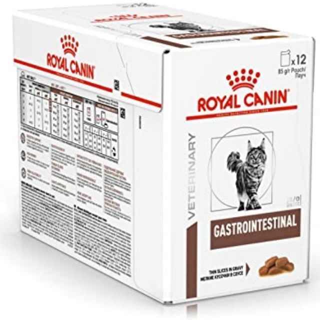 Royal Canin Gastro Intestinal Pouch ขนาด 85g x 12 ซองรอยัลคานิน อาหารแมวโรคท้องเสีย