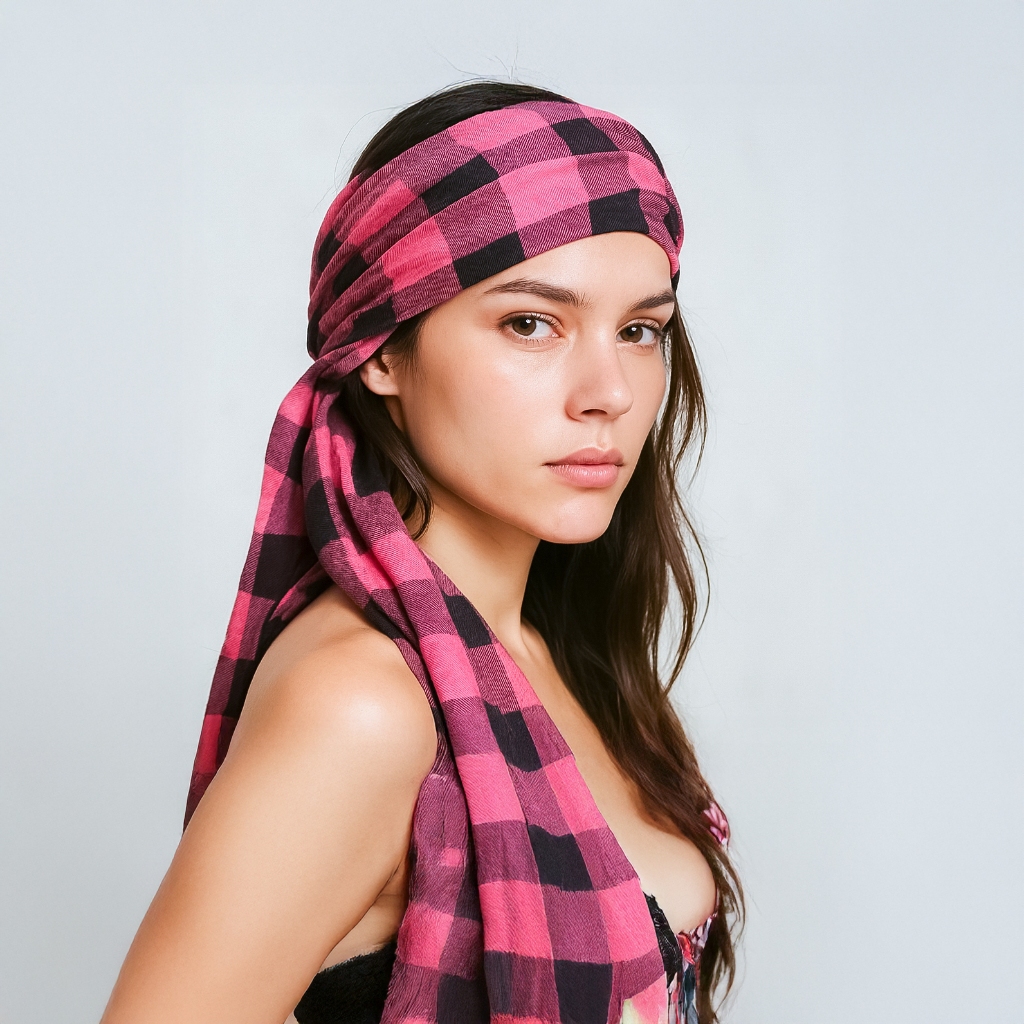 ผ้าขาวม้าผ้าทอบ้านไร่ ผ้าขาวม้าทอมือ ตรารถไฟ เนื้อดี สีสดใส ใหญ่พิเศษ สไตล์วัยรุ่นอินเดีย