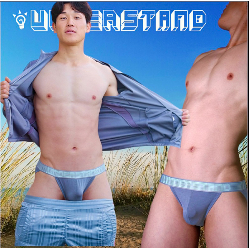 (พร้อมส่ง) กางเกงในชาย Understand strider Tanga  cloud grey size S-XL