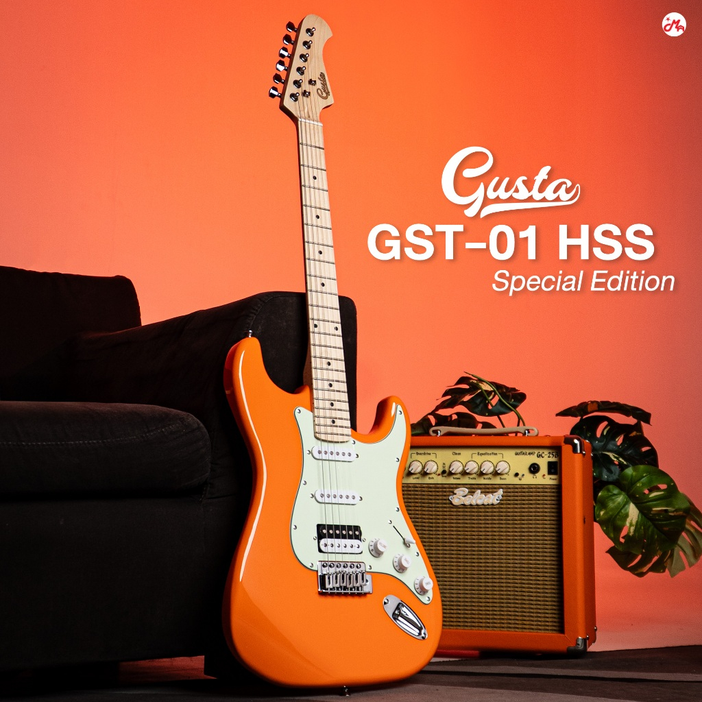 Gusta GST-01 HSS กีตาร์ไฟฟ้า Special Edition กีตาร์ไฟฟ้าพร้อมตู้แอมป์ รับประกันศูนย์ Music Arms
