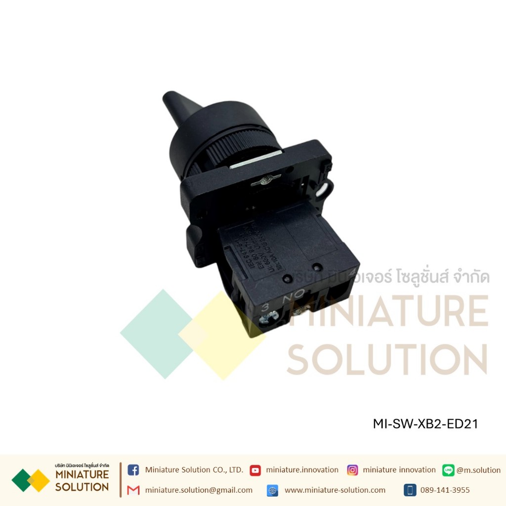 สวิตช์หมุนบิด XB2-ED21 ED33 22มิล หน้าคอนแทค 10A plastic case button switch (XB2-ED21) (2 ทาง) (XB2-