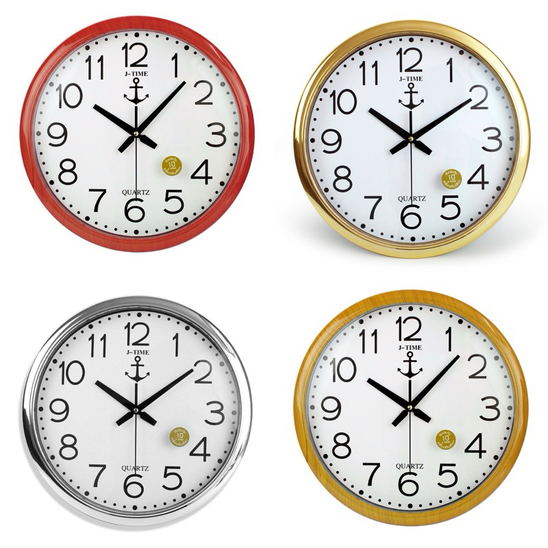 นาฬิกาแขวนผนัง ขนาด 14 นิ้วตัวเรื่อนใหญ่มองเห็นชัด นาฬิกาเรือนใหญ่ สไตล์ยุโรป เดินเงียบ ไม่มีเสียงรบกวน