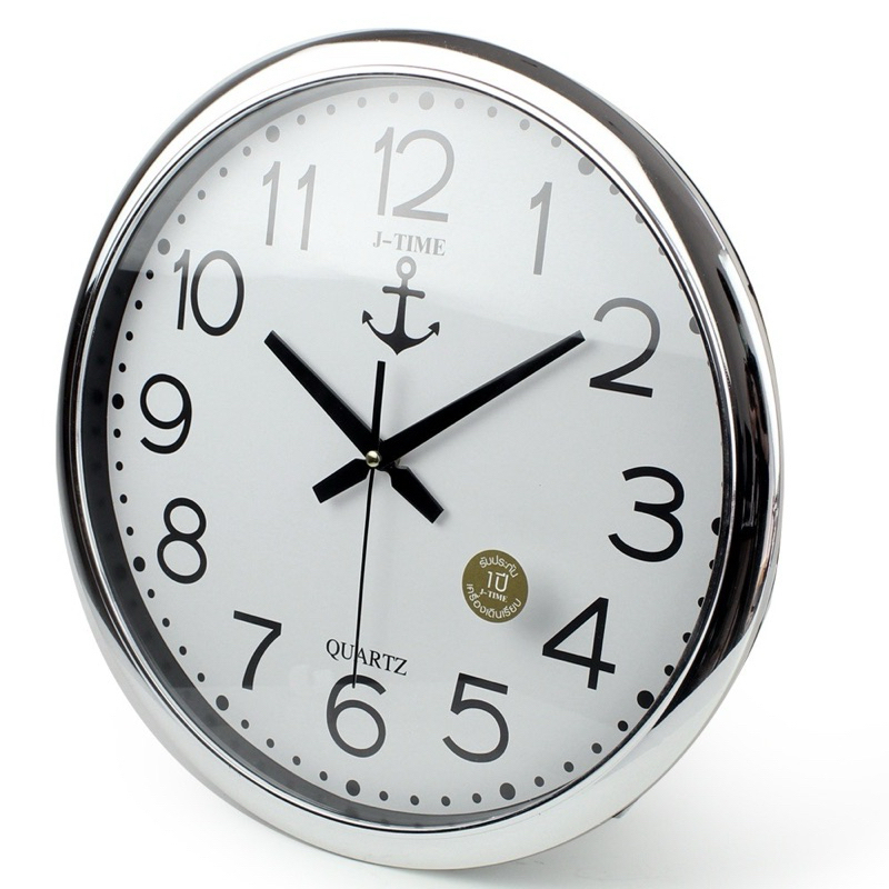 นาฬิกาแขวนผนัง ขนาด 14 นิ้วตัวเรื่อนใหญ่มองเห็นชัด นาฬิกาเรือนใหญ่ สไตล์ยุโรป เดินเงียบ ไม่มีเสียงรบกวน - รูปที่ 5