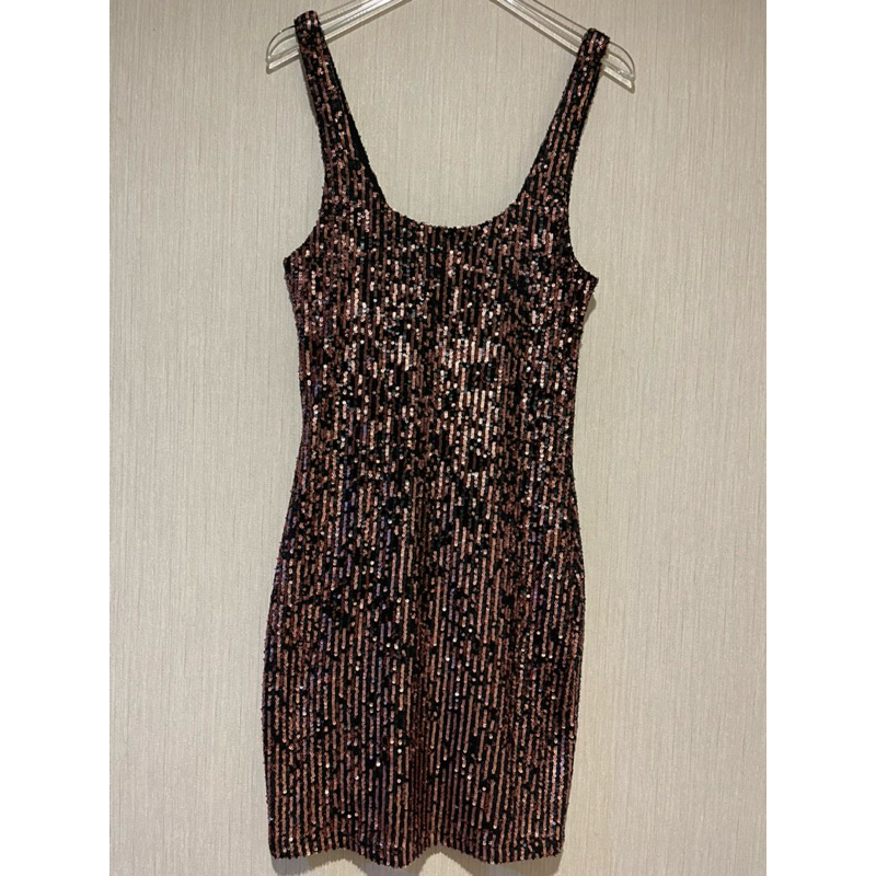 Topshop glitter dress size m