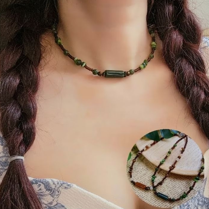 พร้อมส่ง สร้อยลูกปัดอคริลิคสไตล์โบฮีเมียน Bohemian Hippie Necklace