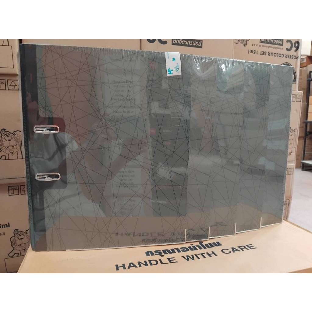 แฟ้มใส่เอกสาร ตราช้าง รุ่น 112F ขนาดสันกว้าง 3 นิ้ว ขนาด F สีดำ (จำนวน 1โหล/12เล่ม)