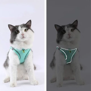 Fly-soft สายรัดอกแมวและสุนัข ฟรีสายจูง เสื้อรัดอกแมว ระบายความร้อน dog and cat shirt harness