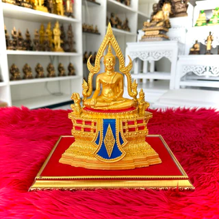 พระพุทธชินราช แร่เหล็กน้ำพี้ หน้าตัก3นิ้ว แถมฟรีฐานรอง