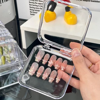 🇹🇭พร้อมส่ง กล่องใสขอบมน ใส่เล็บ กล่องอะคริลิค ติดเล็บ ขาย หรือ โชว์เล็บ กล่องใส่เล็บ
