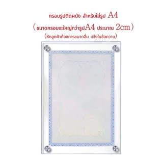 กรอบรูปอะคริลิค ป้ายรูปอะคริลิค ติดผนัง อะคริลิค2แผ่นรวมหมุด