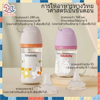 ขวดนมแก้ว Anti-Colic ขวดนมเด็กพร้อมจุกนมสำหรับขวดนมเด็ก ขวดนมสำหรับทารกแรกเกิด ขวดนม จุกนม ขวดนม