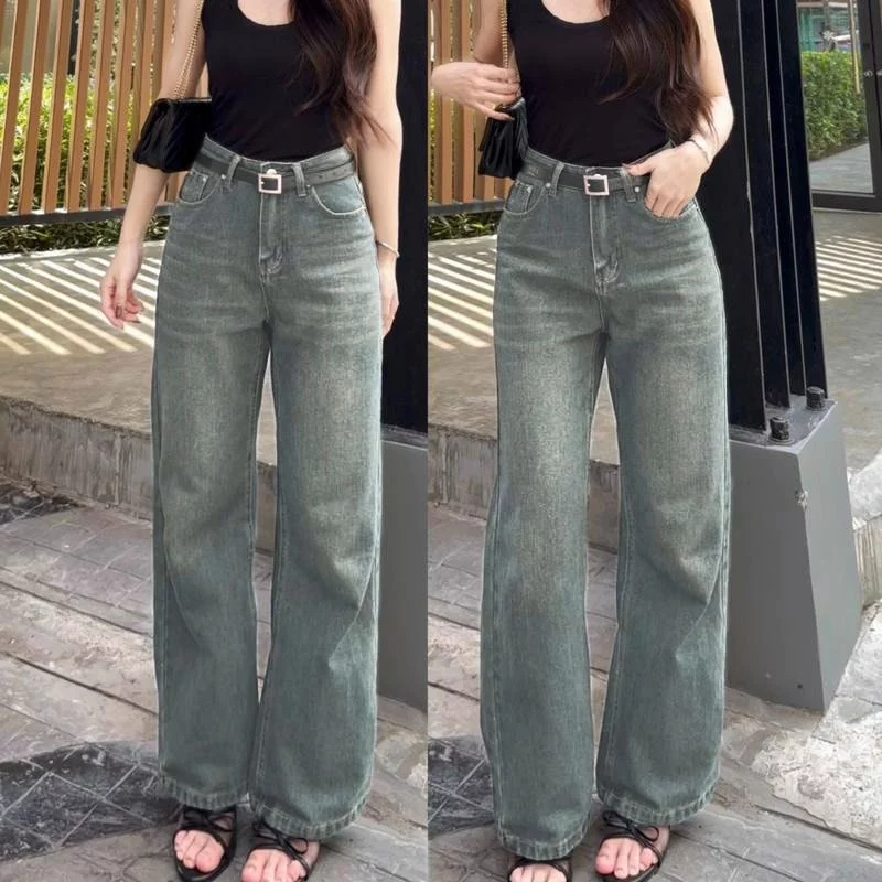 919JEANS กางเกงยีนส์วินเทจ Fade Long Tube ทรงหลวม thumbnail 4