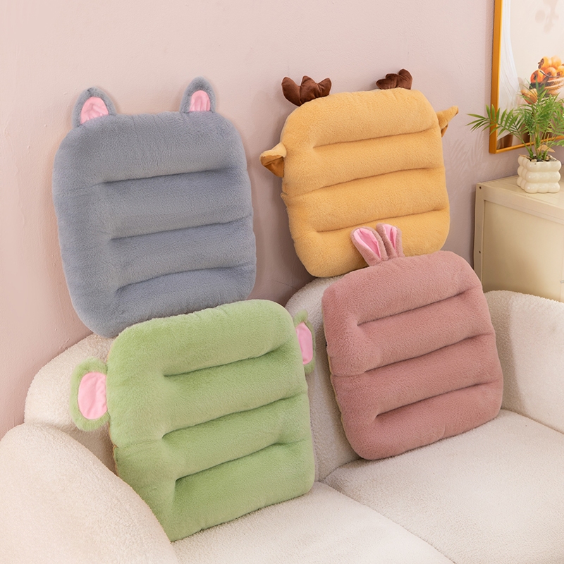สินค้าใหม่ เบาะพิงหลัง เบาะรองนั่ง สีพื้น4เหลี่ยมมีหู หมอนอิง หมอนโซฟา