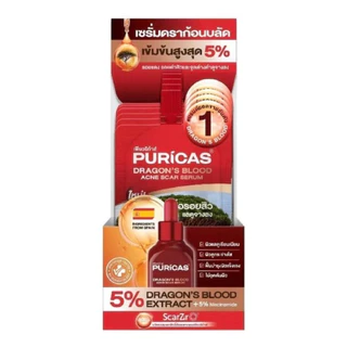 (กล่องx6ซอง) Puricas Dragon's Blood Acne Scar Serum เพียวริก้าส์ ดราก้อนบลัด