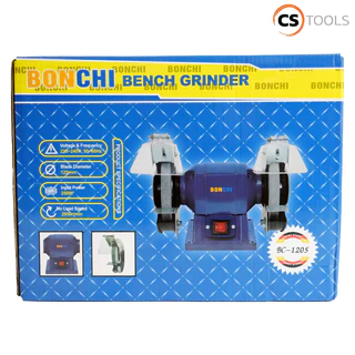 BONCHI มอเตอร์หินเจียร มอเตอร์หินไฟ 5 นิ้ว รุ่น BC-1205 (125 มม.) Bench Grinder แท่นเจียร เครื่องเจียรตั้งโต๊ะ