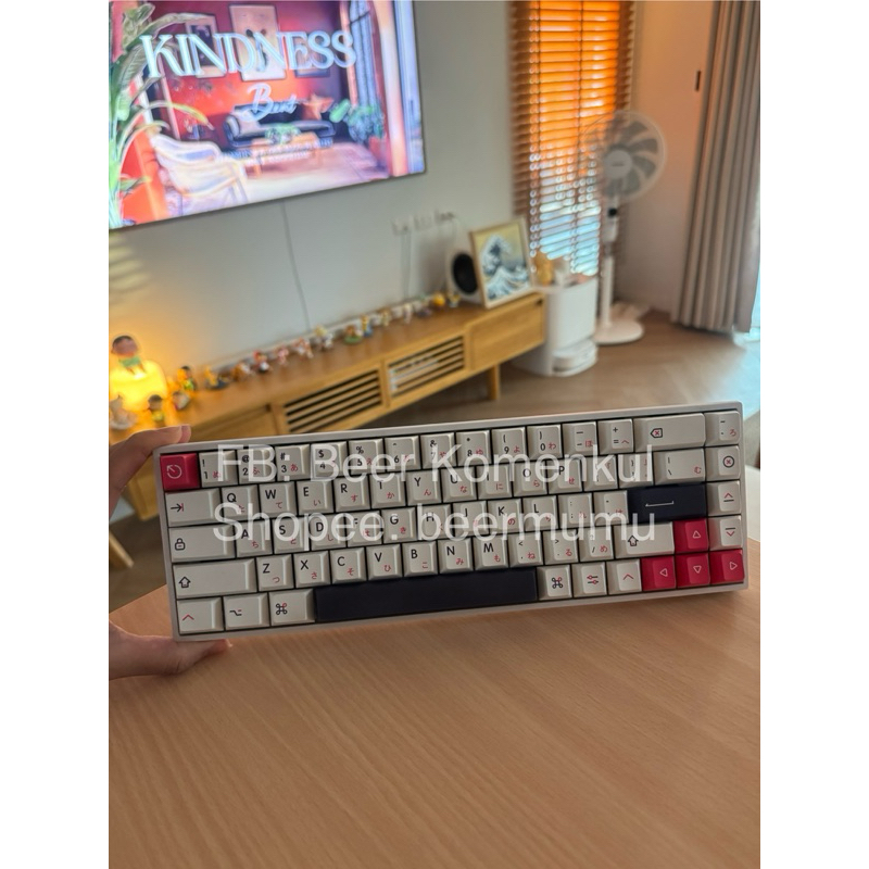 Keyboard Faker FK68T | สวิตช์ Faker Panda | คีย์แคป Kon Momo Clone | รองรับ 3 ระบบ