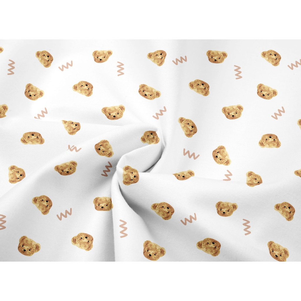 ผ้าคอตตอน 100% คอตตอนทอทวิล ผ้าหน้ากว้าง 1.6 เมตร ลายหมีww - รูปที่ 2