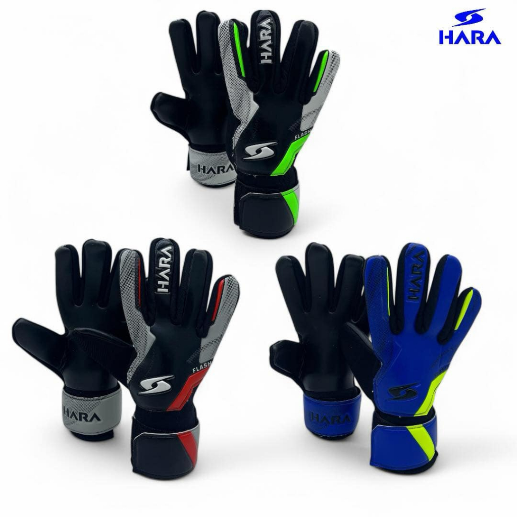 HARA FLASH Basic Gloves ถุงมือผู้รักษาประตู ถุงมือประตู ถุงมือฟุตบอล ไม่มีเซฟนิ้ว รุ่นGL11