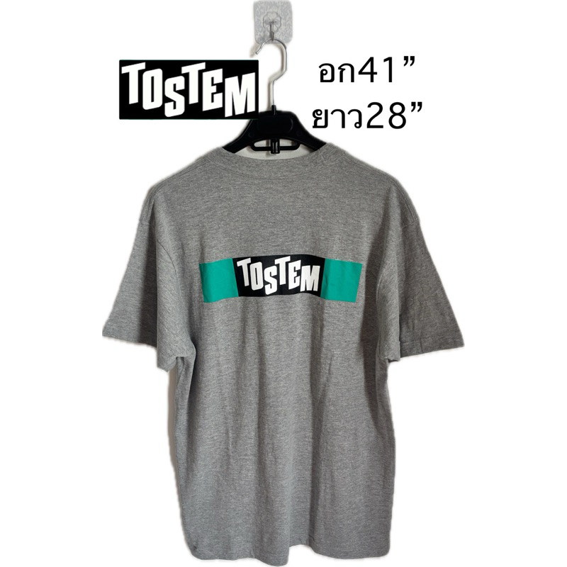 ยส9 มือสอง Vintage 90's Tostem T Shirt Paper   เสื้อยืดแขนสั้น Tostem โลโก้สีเทา TOSTEM เสื้อยืดวินเ