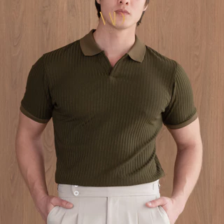 [ขายดี] เสื้อโปโลผ้าร่อง ทรงสวย หล่อหรู ดูมีระดับ WDNSDAY - Ribbed Polo