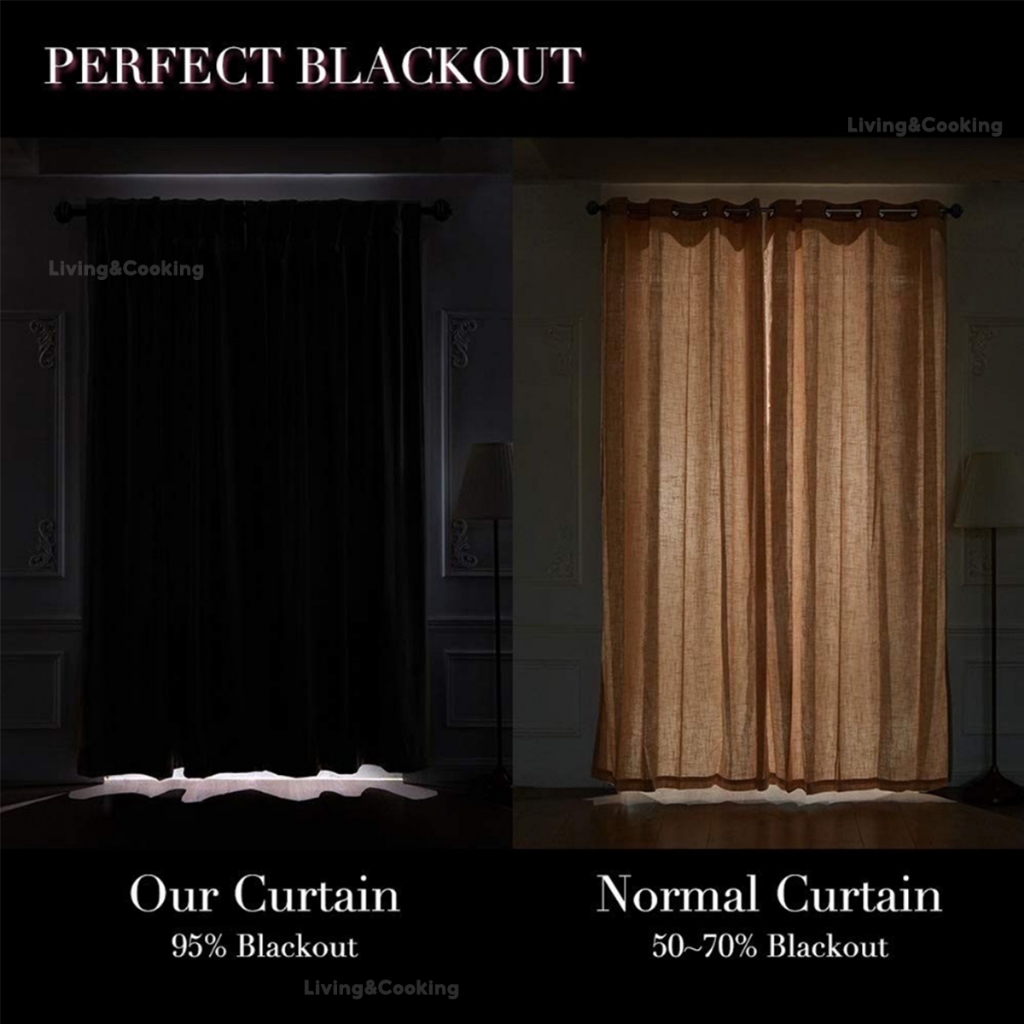ผ้าม่าน บล็อกแสงแดด99% ผ้าม่านกันแสง ขนาดใหญ่ ทึบกันแสงUV กันร้อน ผ้าม่านกั้นห้อง - รูปที่ 2