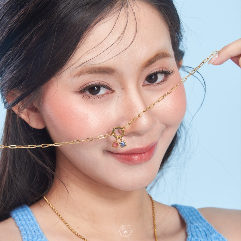 Girlgograb ~ สร้อยคอรุ่นBirth stones สร้อยเปล่าอย่างเดียว ไม่มีจี้