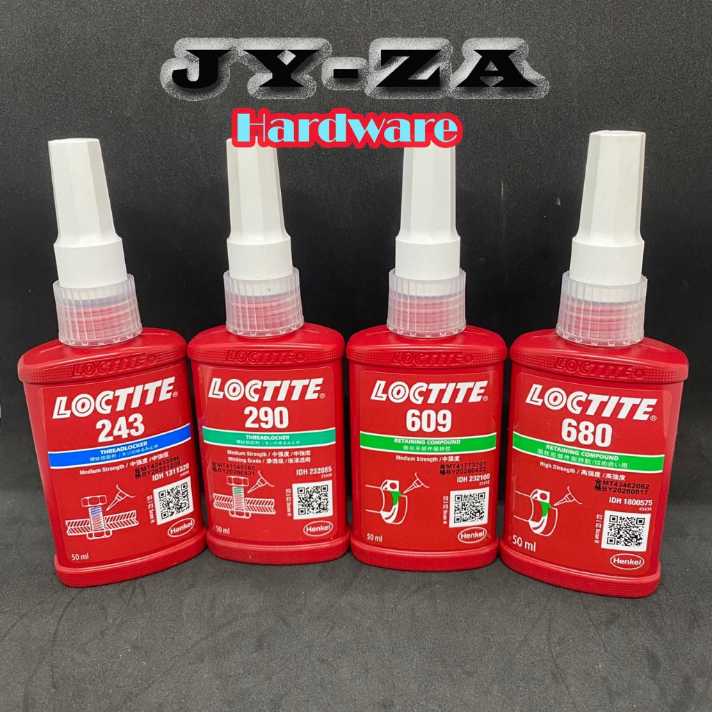 LOCTITE ล็อคไทท์ น้ำยาล็อคเกลียว น้ำยาตรึงเพลา แรงยึดสูง 648 272 290 680 243 / 50ml (ราคาต่อ 1 ขวด) 