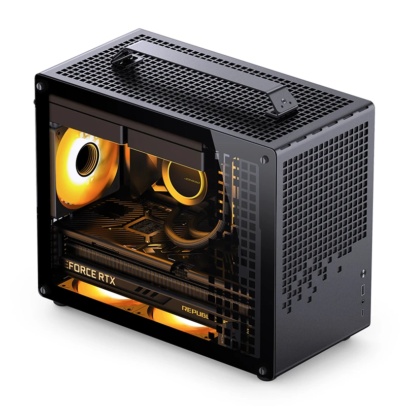Jonsbo Z20 สีดำ Black Micro-ATX Mini Tower Pc Case,with Detachable Carrying Handle, Mini Size