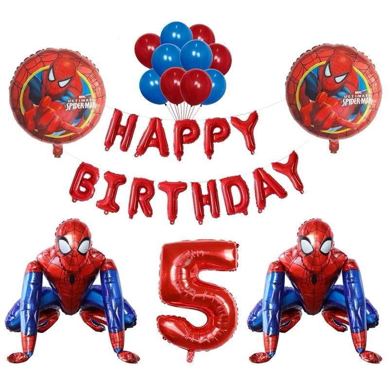 เซ็ตลูกโป่งสไปเดอร์แมน 3D สำหรับปาร์ตี้วันเกิด