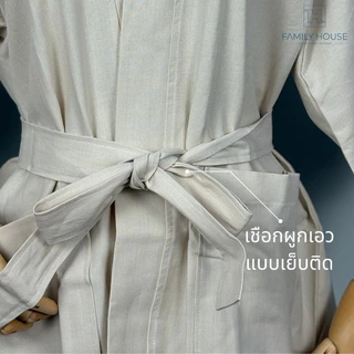 [FH] เสื้อคลุมอาบน้ำกิโมโนผ้าด๊อบบี้ Cotton100% (Bathrobe)