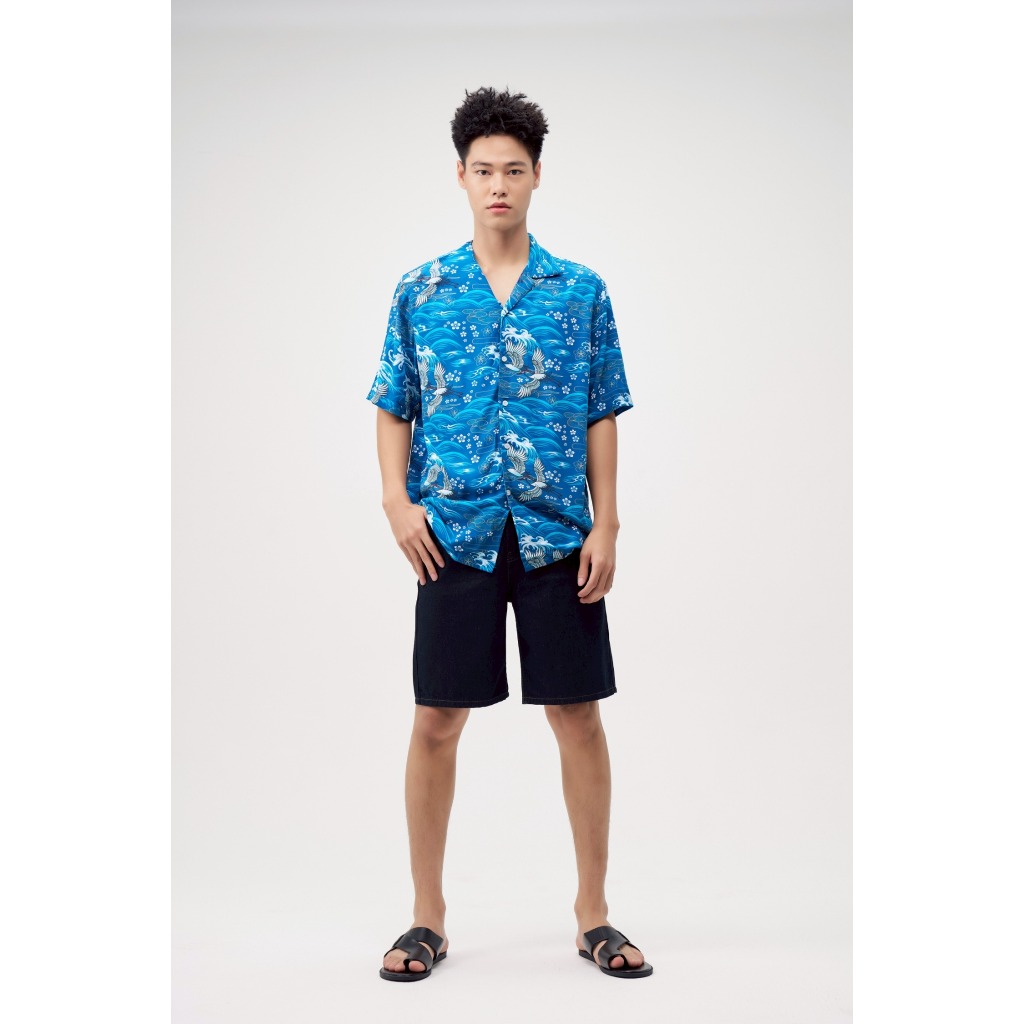 Niyom Jeans collection Aloha : รุ่นTS-H502  เสื้อฮาวาย คอปก