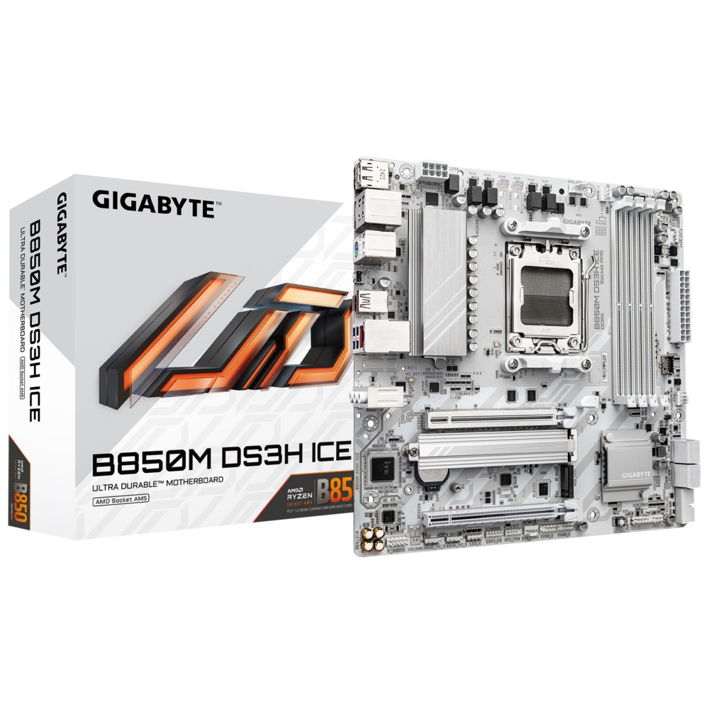 GIGABYTE B850M DS3H ICE AMD AM5 M-ATX Motherboard เมนบอร์ด