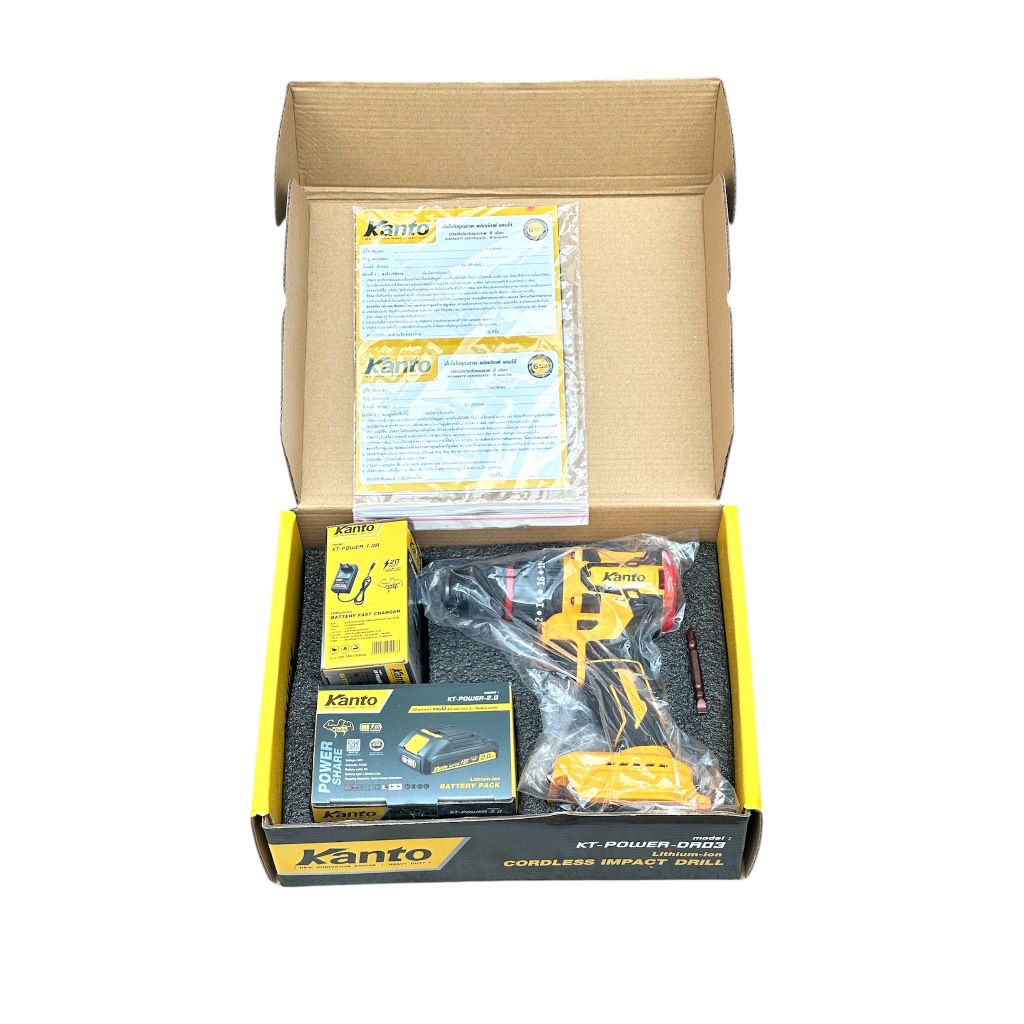 KANTO สว่านกระแทกไร้สาย 3 ระบบ 20V รุ่น KT-POWER-DR03 | สว่านไร้สาย สว่านแบตเตอรี่ - รูปที่ 6