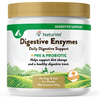 NaturVet,Digestive Enzymes+Pre & Probiotic เอนไซม์ช่วยย่อยผส…