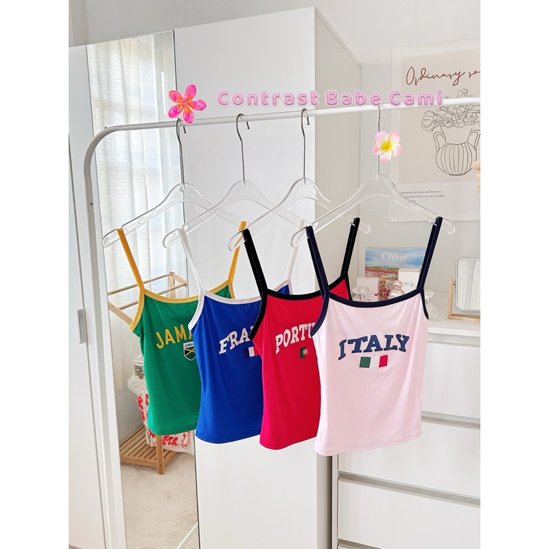 ST1114 Contrast Babe Cami 🌺✨