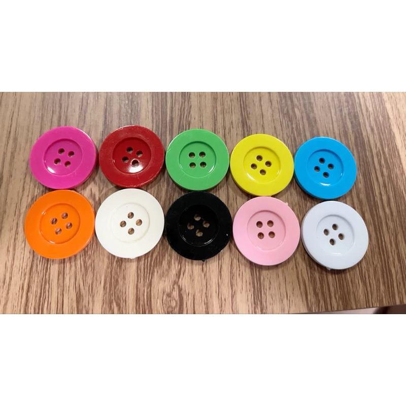 กระดุม 2.5 ซม (25 mm) คละสี/แยกสี แพ็คละ 10 ชิ้น