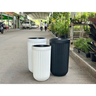 ‼️ถูก ส่งเร็วทันใจ‼️ กระถางโรมันทรงสูง กระถางพลาสติกทรงสูง