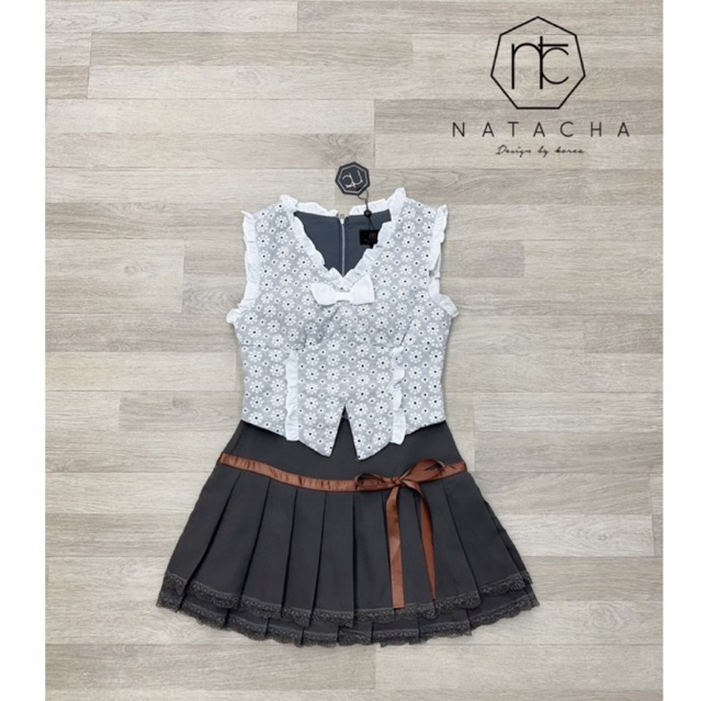 Natacha เสื้อ+กระโปรง ชุดไปคาเฟ่